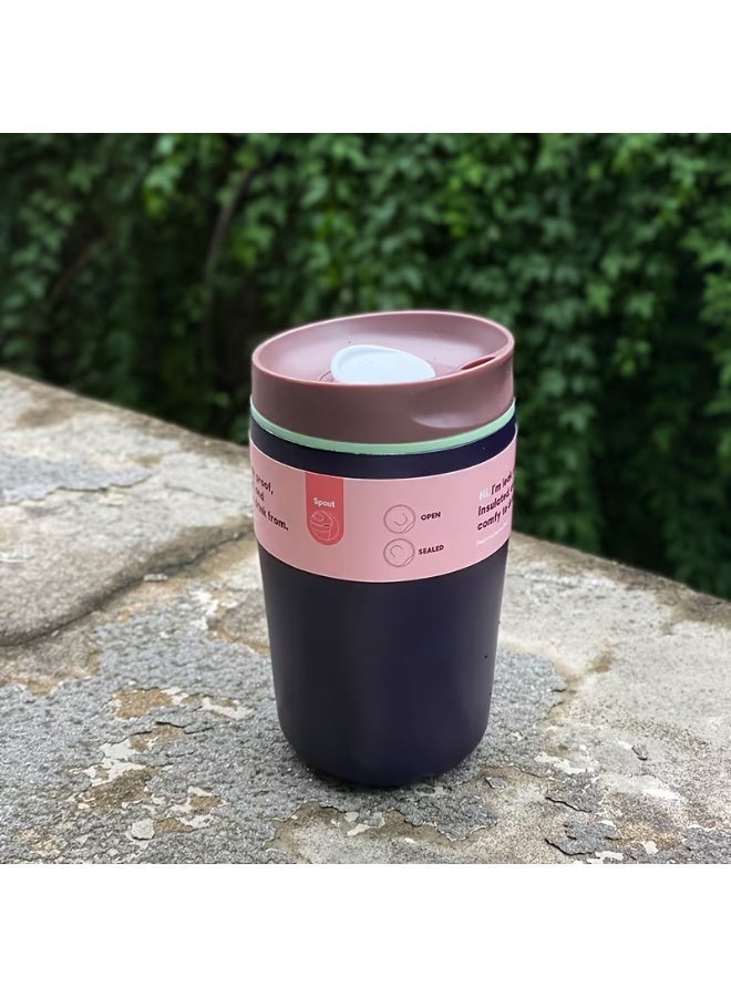 كوب قهوة معزول بتفريغ الهواء، كوب سفر محمول، مناسب للسيارات والمكاتب والمنازل والتخييم، كوب مشروبات عصري، حاوية منزلية متينة، مصنوع من مواد آمنة غذائيًا، ضروري لعشاق الأنشطة الخارجية، الأفضل - Image 1